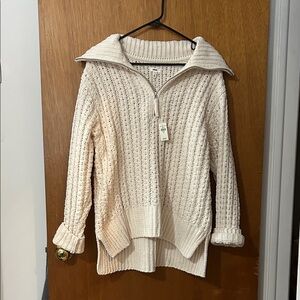 Aerie Cream Knit Sweater